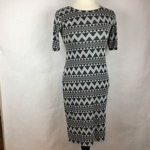 LuLaRoe Women Bodicon Dress Geometric Stretch Sz S